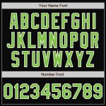 Custom Black Neon Green White Varsity Letterman Bomber Jacket Full-Snap Style 6137 Custom Black Neon Green-White Bomber Full-Snap