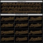 Custom Black Red Old Gold Pinstripe Baseball Jersey - Authentic Design Custom Black Old Gold Pinstripe Red-Old Gold Authentic