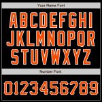Custom Baseball Jersey Black Orange White Authentic Style 9650 Custom Black Orange-White Authentic Baseball Jersey Style
