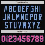 Custom Black Pink-Light Blue Varsity Letterman Bomber Jacket - Full-Snap Design Custom Black Pink-Light Blue Bomber Full-Snap