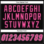 Custom Black Pink White Bomber Varsity Letterman Jacket Two Tone Full Snap Custom Black Pink-White Bomber Full-Snap Varsity
