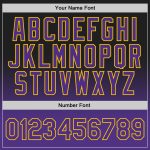 Custom Fade Basketball Jersey - Authentic Black Purple Gold Design Custom Black Purple-Gold Authentic Fade Fashion Basketball