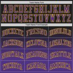 Custom Fade Basketball Jersey - Authentic Black Purple Gold Design Custom Black Purple-Gold Authentic Fade Fashion Basketball