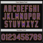 Custom Black Purple Gold Bomber Jacket Full-Snap Varsity Letterman Two Tone Custom Black Purple-Gold Bomber Full-Snap Varsity