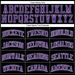 Custom Basketball Jersey - Authentic Black Purple Silver Gray Throwback Design Custom Black Purple-Silver Gray Authentic
