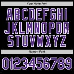 Custom Performance T-Shirt in Black Purple White - Breathable, Stylish Design for Active Wear Custom Black Purple-White Performance