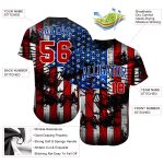 3D Eagle American Flag Baseball Jersey Custom Black Red Royal White Design Custom Black Red Royal-White 3D Eagle American
