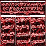 Custom 3D Pattern Baseball Jersey - Authentic Black Red White Design Custom Black Red-White 3D Pattern Design Authentic Baseball