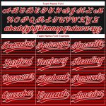Custom 3D Pattern Baseball Jersey in Black Red White - Authentic Style 5048 Custom Black Red-White 3D Pattern Design Authentic