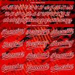 Custom 3D Pattern Authentic Baseball Jersey in Black Red White - Style 8383 Custom Black Red-White 3D Pattern Design Authentic