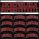 Custom Authentic Basketball Jersey Black Red White Throwback Design Custom Black Red-White Authentic Throwback Basketball