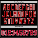 Custom Black Red White Basketball Jersey Authentic Throwback Style 6773 Custom Black Red-White Authentic Throwback Basketball