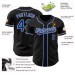 Custom Black White Authentic Baseball Jersey - Personalized Team Apparel Custom Black Royal-White Authentic Baseball Jersey