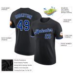 Custom Black Performance T-Shirt - Royal-White Design for Comfort and Style Custom Black Royal-White Performance T-Shirt