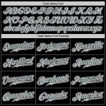 Custom Black Silver White Baseball Jersey - Authentic Fade Style Fashion Top Custom Black Silver-White Authentic Fade Fashion