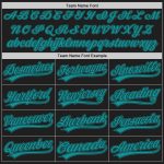 Custom Black Teal Baseball Jersey - Authentic Design for Fans and Players Custom Black Teal Authentic Baseball Jersey