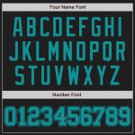 Custom Black Teal Baseball Jersey - Authentic Design for Fans and Players Custom Black Teal Authentic Baseball Jersey