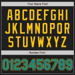 Custom Authentic Baseball Jersey - Black Teal Gold Design, Personalized Team Apparel Custom Black Teal-Gold Authentic Baseball