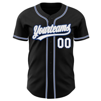 Authentic Custom Black White Gray-Royal Baseball Jersey for Men and Women Custom Black White Gray-Royal Authentic Baseball