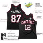 Custom Authentic Basketball Jersey Black White Maroon Throwback Style Custom Black White-Maroon Authentic Throwback Basketball
