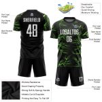 Neon Green Custom Black White Soccer Jersey Sublimation Uniform Style 9282 Custom Black White-Neon Green Sublimation Soccer