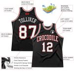 Custom Black and Red Basketball Jersey - Authentic Throwback Design Custom Black White-Red Authentic Throwback Basketball