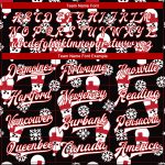 Custom Black White Red Christmas 3D Varsity Letterman Bomber Jacket Full-Snap Custom Black White-Red Christmas 3D Bomber