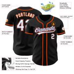 Custom Baseball Jersey | Black White Royal-Orange Authentic Design Custom Black White Royal-Orange Authentic Baseball Jersey