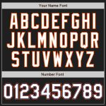 Custom Baseball Jersey | Black White Royal-Orange Authentic Design Custom Black White Royal-Orange Authentic Baseball Jersey