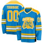 Custom Blue Gold White Hockey Jersey for Fans - Personalized Sportswear Custom Blue Gold-White Hockey Jersey