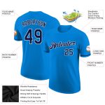 Custom Performance T-Shirt in Navy Blue and White for Men and Women Custom Blue Navy-White Performance T-Shirt