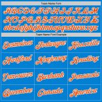 Custom Performance T-Shirt - Blue Orange White Activewear for Men and Women Custom Blue Orange-White Performance T-Shirt