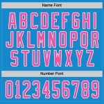 Personalized Blue Pink White Hockey Jersey for Adults and Kids Custom Blue Pink-White Hockey Jersey