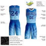 Custom Blue Royal Light Blue Sublimation Basketball Jersey Suit Custom Blue Royal-Light Blue Round Neck Sublimation Basketball