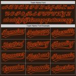 Custom Brown-Orange Authentic Baseball Jersey - Personalized Sports Apparel Custom Brown Brown-Orange Authentic Baseball