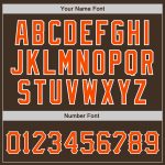 Custom Brown Orange White Authentic Baseball Jersey Men's Style 8997 Custom Brown Orange-White Authentic Baseball Jersey