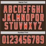 Custom Hockey Jersey - Brown Orange and White Design for Fans and Players Custom Brown Orange-White Hockey Jersey