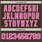 Personalized Authentic Baseball Jersey - Brown Pink White Design Custom Brown Pink-White Authentic Baseball Jersey