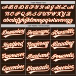 Custom Authentic Baseball Jersey in Brown and White-Orange Color Custom Brown White-Orange Authentic Baseball Jersey