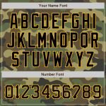 Black-Gold Camo Varsity Letterman Jacket for Service - Custom Full-Snap Bomber Custom Camo Black-Gold Bomber Full-Snap Varsity