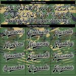 Custom Camo Jacket Black Kelly Green 3D Bomber Varsity Full-Snap Letterman Salute To Service Custom Camo Black-Kelly Green