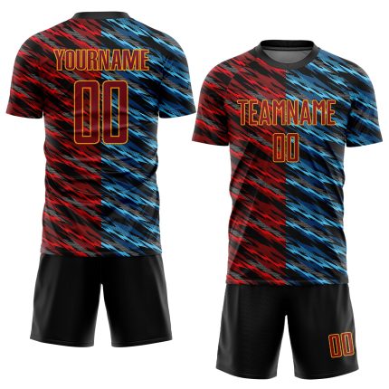 Camo Soccer Jersey Sublimation Crimson-Black Custom Salute To Service Uniform Custom Camo Crimson-Black Sublimation Salute