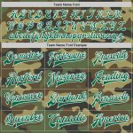 Kelly Green White Camo Varsity Letterman Bomber Jacket Custom Salute To Service Full-Snap Custom Camo Kelly Green-White Bomber