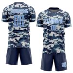 Light Blue-Royal Camo Soccer Jersey for Salute To Service - Custom Sublimation Uniform Custom Camo Light Blue-Royal Sublimation