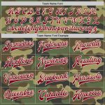 Custom Camo Varsity Letterman Jacket Maroon-Cream Full-Snap Salute To Service Bomber Custom Camo Maroon-Cream Bomber Full-Snap