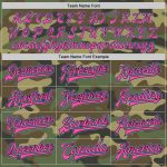 Custom Camo Jacket for Women - Pink Black Light Blue Bomber Full-Snap Varsity Letterman Salute to Service Custom Camo Pink