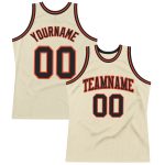 Custom Black-Orange Basketball Jersey - Authentic Throwback Design for Fans Custom Cream Black-Orange Authentic Throwback