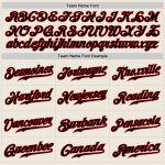 Custom Black Red Pinstripe Baseball Jersey - Authentic Cream Raglan Sleeves Custom Cream Black Pinstripe Black-Red Authentic
