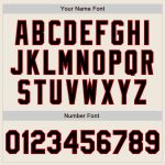 Custom Authentic Baseball Jersey - Black Red Cream Design, Personalized Sportswear Custom Cream Black-Red Authentic Baseball