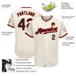 Custom Authentic Baseball Jersey - Black Red Cream Design, Personalized Sportswear Custom Cream Black-Red Authentic Baseball